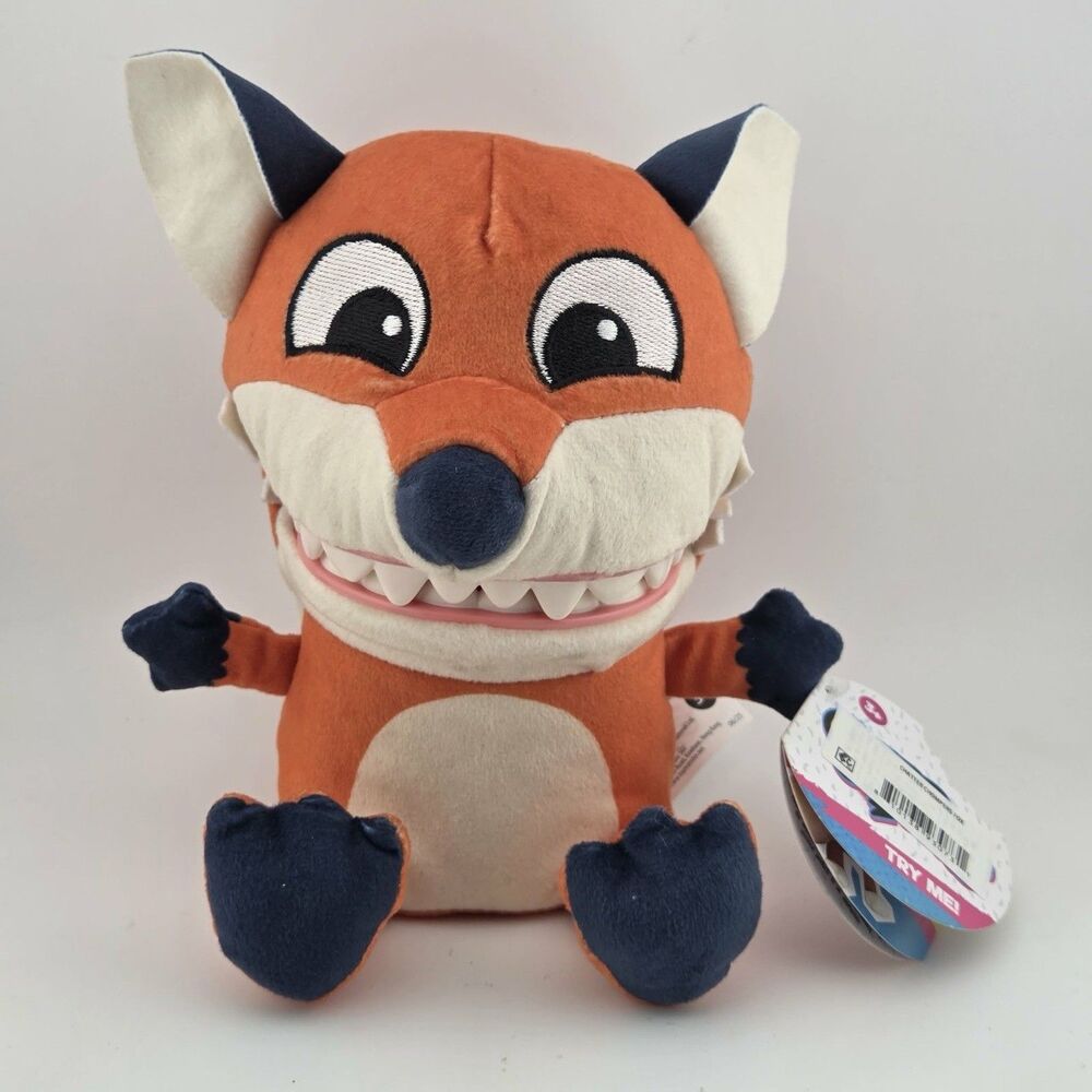 Chatter Chompers Fox Plush Stuffed Animal Toy With Funny Sound 6.5" NWT